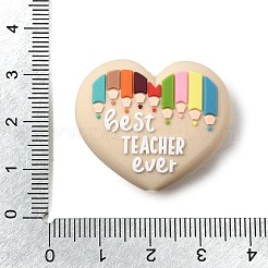 Teachers' Day Silicone Beads&nbsp;SIL-D013-05C