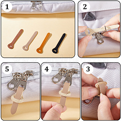 24Pcs Cowhide Zipper Puller Head&nbsp;PURS-GF0001-09B