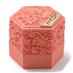 Embossed Hexagon Plastic Pendant Necklace Storage Boxes&nbsp;LS-CON-P020-B02
