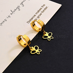 Stainless Steel Hollow Butterfly Star Hoop Earrings&nbsp;GZ3322