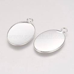 Brass Pendant Cabochon Settings&nbsp;KK-H068-S-FF