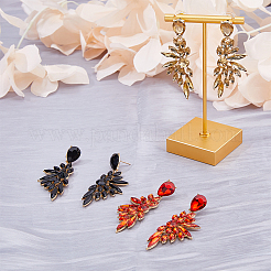 3 Pairs 3 Colors Resin Wing Dangle Stud Earrings&nbsp;EJEW-FI0002-17