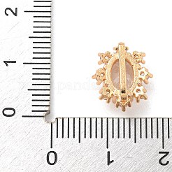 真鍮パヴェクリアキュービックジルコニアスライドチャーム  スノーフレーク  ライトゴールド  11x13x8mm  穴：1.3mm&nbsp;KK-Z072-12KCG