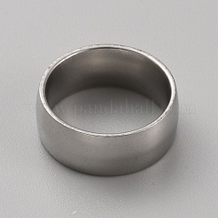201ステンレススチール製シンプルプレーンバンドリング（女性用）  ステンレス鋼色  内径：16mm  8mm&nbsp;RJEW-WH0015-02A