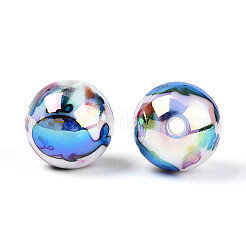 Ocean Theme Printed Opaque Acrylic Beads&nbsp;MACR-T048-07E