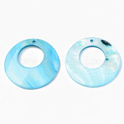 Natural Freshwater Shell Pendants&nbsp;SSHEL-R048-017