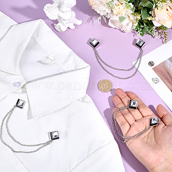 3Pcs Square Alloy Tie Clips&nbsp;AJEW-ME0002-89
