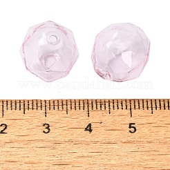 透明ガラスビーズ  多面カット  ラウンド  パールピンク  14x13.5x14mm  穴：1.6mm&nbsp;X1-GLAA-A041-01A-05