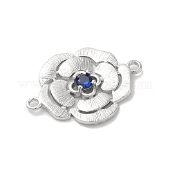 Brass Pave Glass Connector Charms&nbsp;KK-Z073-32P-05