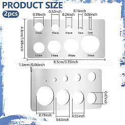 Stainless Steel Bead Measuring Ruler&nbsp;DIY-WH0888-378