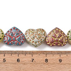 Painted Glass Beads Strands&nbsp;GLAA-B037-14C