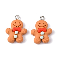 4Pcs 2 Styles Christmas Theme Opaque Resin Pendants&nbsp;RESI-FS0001-27