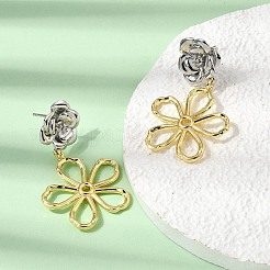 Brass Stud Dangle Earrings&nbsp;EJEW-G471-18GP