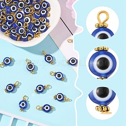 50Pcs Evil Eye Resin Pendants&nbsp;PALLOY-FS00036