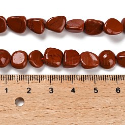 天然石レッドジャスパービーズ連売り  ナゲット  タンブルストーン  7~13x4.5~10x4.5~10mm  穴：1.2mm  約44~46個/連  15.08~16.14インチ（38.3~41cm）&nbsp;G-P497-01E-16