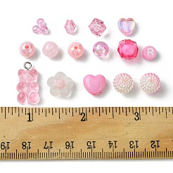 DIY ビーズペンダント用アクリルビーズ  ミックスカラー  4~20.5x4~12.5mm  穴：1.2~2mm&nbsp;OACR-FS0001-56