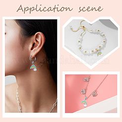 4Pcs 2 Colors 304 Stainless Steel European Dangle Charms&nbsp;STAS-UN0034-28