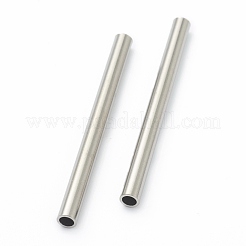 変色しない304ステンレススチールビーズ  チューブビーズ  ステンレス鋼色  50x4mm  穴：3mm&nbsp;STAS-H160-04I-P