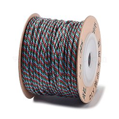 ポリエステルツイストコード  ラウンド  DIYのジュエリーには  グリーン  1mm  約49.21ヤード（45m）/ロール&nbsp;OCOR-G015-01A-04