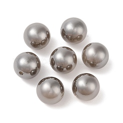 メッキABSプラスチックビーズ  ラウンド  グレー  16mm  穴：3mm&nbsp;OACR-B026-02B