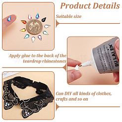800Pcs 10 Colors Flat Back & Back Plated Transparent Acrylic Rhinestone Cabochons&nbsp;OACR-FG0001-34