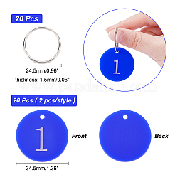 20 Sets 10 Numbers Acrylic Keychains&nbsp;KEYC-AR0001-04