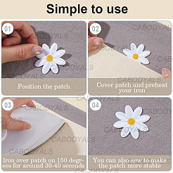 40Pcs 4 Styles Polyester Embroider Thread Iron on/Sew On Patches&nbsp;PATC-CY0001-46
