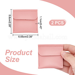 Rectangle PU Leather Ring Bags&nbsp;ABAG-WH0047-01B