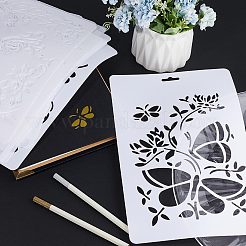 10Pcs 10 Styles PP Plastic Hollow Out Drawing Painting Stencils Templates&nbsp;DIY-GF0007-35