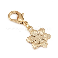 4Pcs Christmas Alloy & ABS Plastic Pearl & Rhinestone Pendant Decorations&nbsp;HJEW-JM04166
