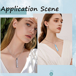 DIY Blank Dome Rectangle Pendant Kits&nbsp;DIY-SP0001-97