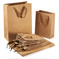 15Pcs 3 Styles Rectangle Kraft Paper Bags with Handle&nbsp;AJEW-TA0001-92