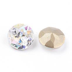 Pointed Back & Back Plated K9 Glass Rhinestone Cabochons&nbsp;RGLA-J012-8mm-101
