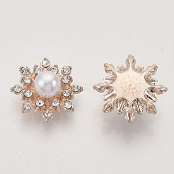 Alloy Rhinestone Cabochons&nbsp;X-PALLOY-T066-16KC