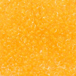 TOHOラウンドシードビーズ  日本製シードビーズ  （801f）つや消し蓄光ネオンタンジェリン  8/0  3mm  穴：1mm  約1110個/50g&nbsp;SEED-XTR08-0801F