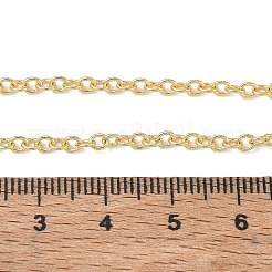 女性用2.7mm真鍮アズキチェーンネックレス  長持ちメッキ  ゴールドカラー  16.02インチ（40.7cm）&nbsp;KK-CBA2293-10G