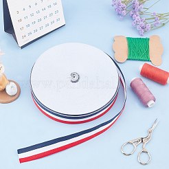 フラットストライプグログランポリエステルリボン  ウェビング衣類縫製アクセサリー  カラフル  25mm&nbsp;EC-WH0003-13-A02