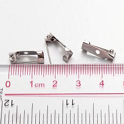 プラチナ鉄ピンはブローチの安全ピンのパーツをバックアップします  1穴付き  15x5x4.5mm  穴：1.8mm&nbsp;X-IFIN-S276