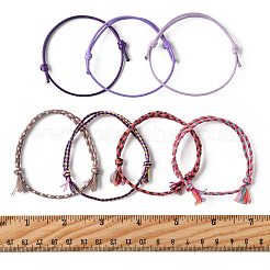 14Pcs 7 Colors Cotton Cord Bracelet Set for Men Women&nbsp;BJEW-FS00025-05