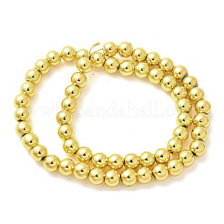 Electroplated Synthetic Magnetic Hematite Beads Strands&nbsp;G-L613-F01-02C