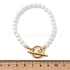 Plastic Pearl Beaded Bracelets for Women&nbsp;BJEW-L716-02G