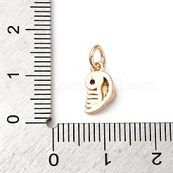 Brass Micro Pave Cubic Zirconia Pendants&nbsp;KK-D378-26G