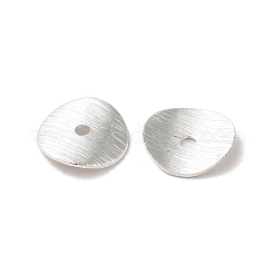 真鍮製スペーサービーズ  長持ちメッキ  ヒシビーズ  カーブディスク  銀  8x0.5mm  穴：1mm&nbsp;KK-F812-11S-D