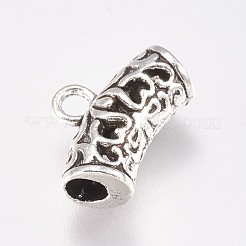 合金チューブベイル  ループベイル  チューブ  アンティークシルバー  9x14x5mm  穴：2mm&nbsp;PALLOY-E448-01AS