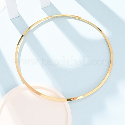 4mm 304ステンレス製チョーカーネックレス  硬いネックレス  イオンプレーティング（ip）  ゴールドカラー  内径：5.63インチ（14.3cm）&nbsp;SA-CBA725A-23G