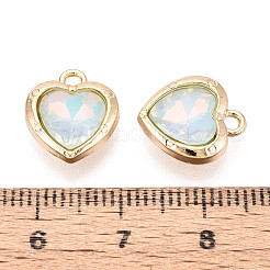 Rack Plating Alloy & Glass Pendants&nbsp;PALLOY-T024-05B-G