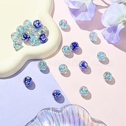 手作りランプワークビーズ  花の丸  ミックスカラー  12mm  穴：1.8mm&nbsp;LAMP-SZ0001-43B-02