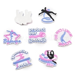 Gymnastic Theme PVC Plastic Cabochons&nbsp;PL-CBABCB6-03