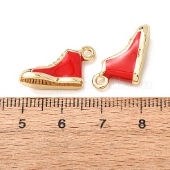 合金エナメルチャーム  靴チャーム  ラックめっき  ゴールドカラー  12x19.5x6.5mm  穴：1.8mm&nbsp;AL-CBA7256-11G