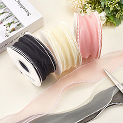 ポリエステルレーストリム  プラスチック製のビーズと  ピンク  2-3/8インチ（60mm）  約10.00ヤード（9.14m）/ロール&nbsp;OCOR-WH20001-45C